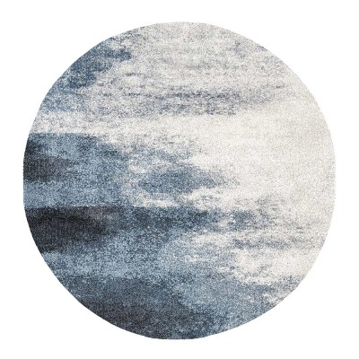 Tapis Pacifik bleu rond Edito Paris Edito Paris