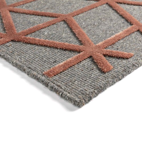 Chiara vloerkleed 826 - grijs/rood