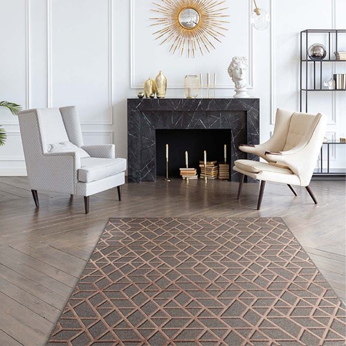 Tapis Chiara 826 - gris/rouge