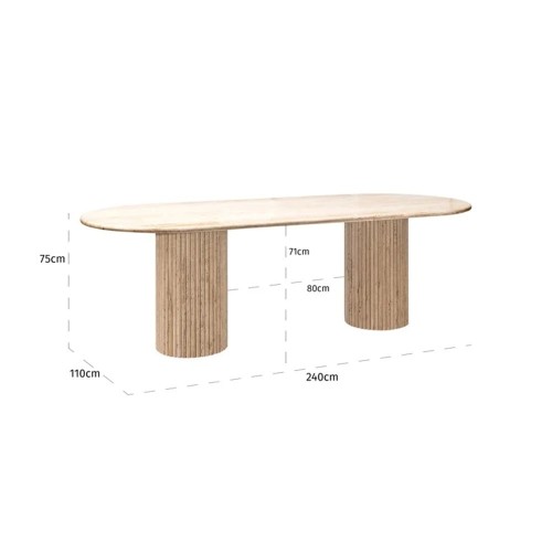 La Cantera ovale eettafel 240