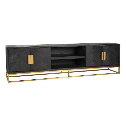 Blackbone goud 4-deurs TV dressoir 220 (Zwart rustiek)