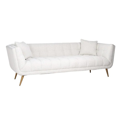 Huxley Krullend Wit / Goud Geborsteld Sofa