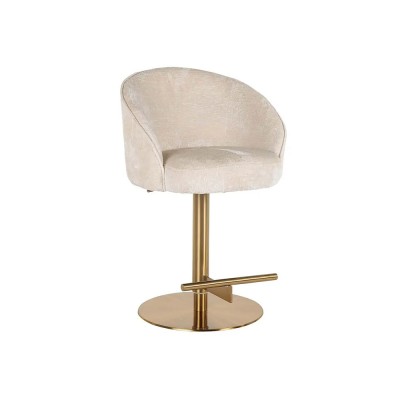 Zabi white chenille swivel stool Richmond Interiors
