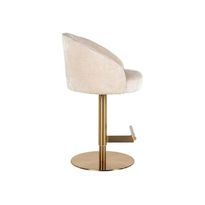 Tabouret Zabi pivotant white chenille 2