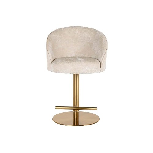 Tabouret Zabi pivotant white chenille