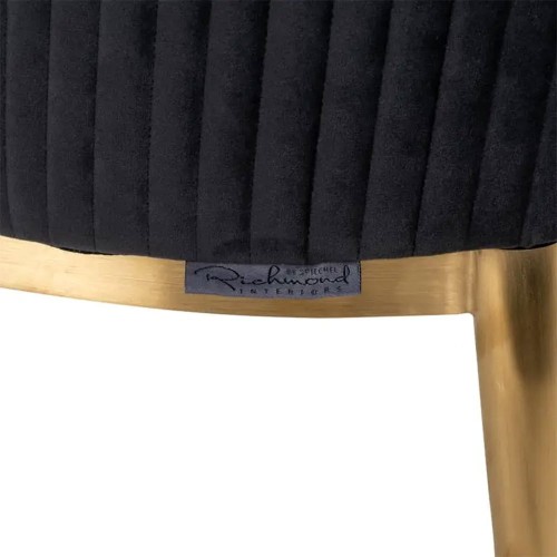 Breeze chair velvet anthracite/brushed gold