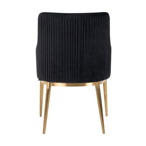 Breeze chair velvet anthracite/brushed gold