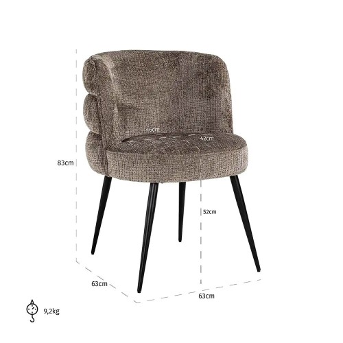 Stella stone chenille chair