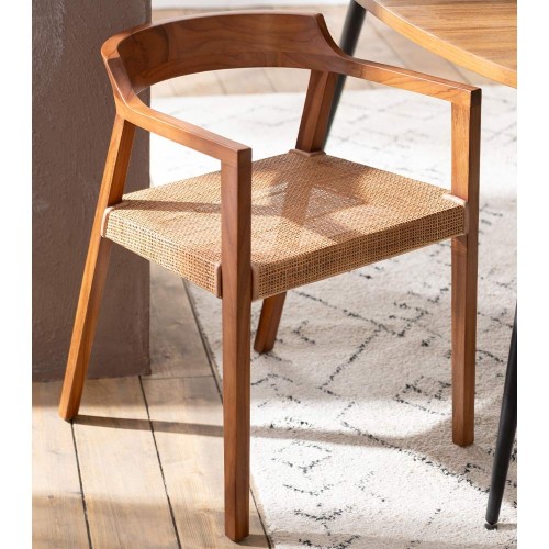 Stuhl Emma Teak braun