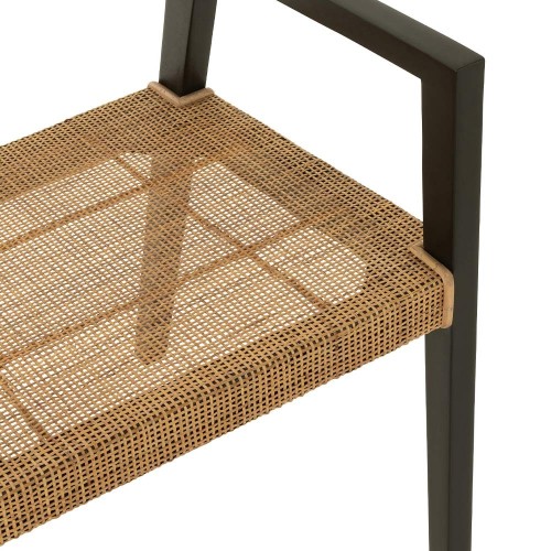 Sedia Emma in teak nero/marrone