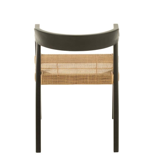 Sedia Emma in teak nero/marrone