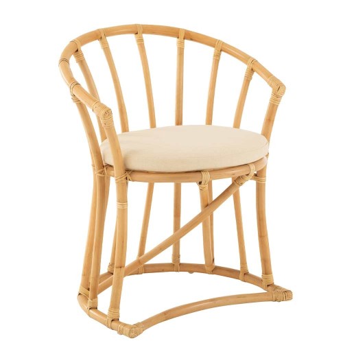 Sedia in rattan/tessuto - naturale