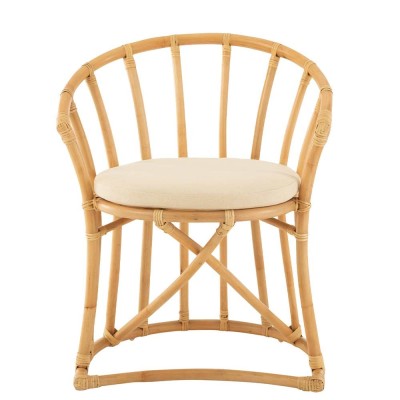 Silla de ratán/textil - natural 2