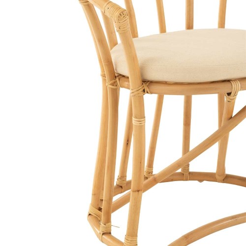 Stuhl Rattan/Textil - natur