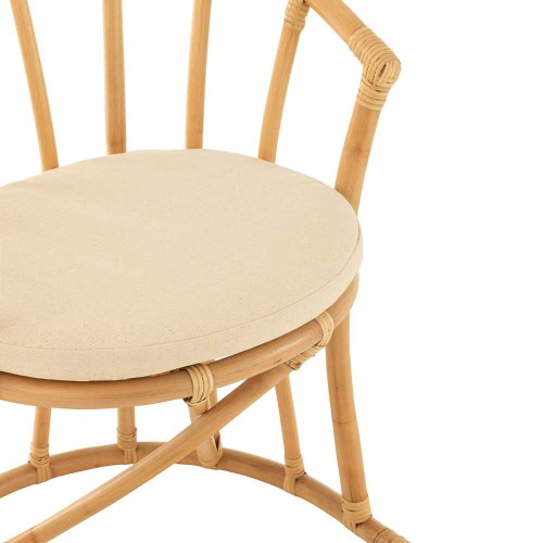 Stuhl Rattan/Textil - natur