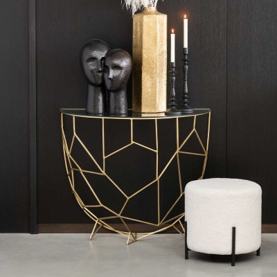 Konsole Moza Metall/Glas gold 2