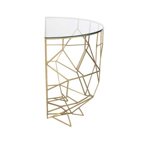 Konsole Moza Metall/Glas gold
