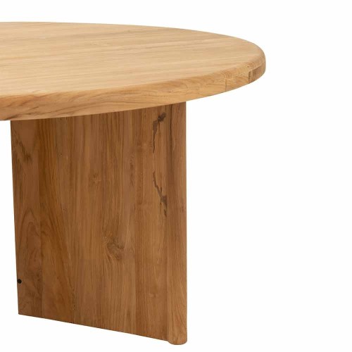 Tavolo rotondo in teak naturale