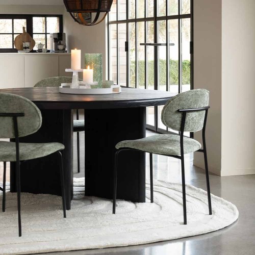 Table ronde Teck - noir