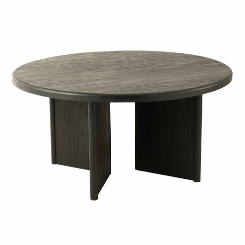 Round teak table - black
