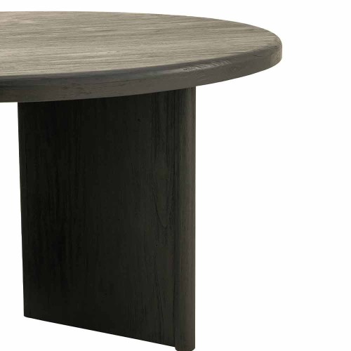 Ronde teak tafel - zwart