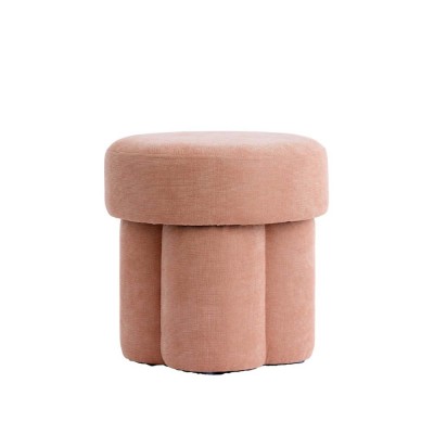 Pouf Ø42x43 cm CURTEA light orange light and living