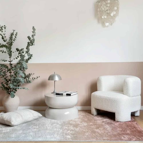 Rostfarbener Teppich Waves