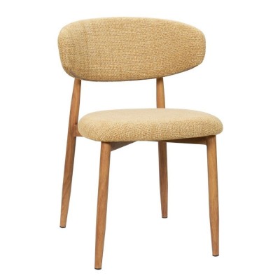 Chaise Georgia Moutarde Pied Naturel Athezza