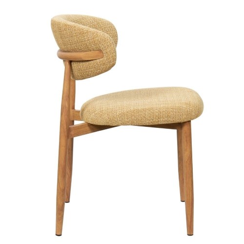 Georgia Mustard Chair Natural Leg