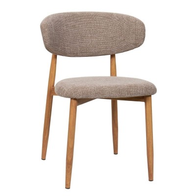 Georgia Taupe Chair Natural Leg Athezza