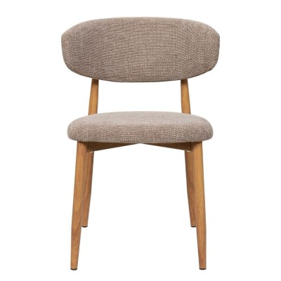 Chaise Georgia Taupe Pied Naturel 2