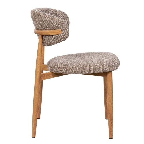 Sedia Georgia Taupe Gamba naturale