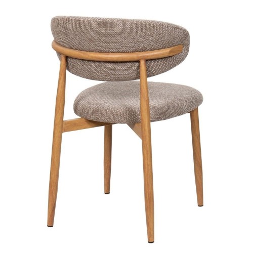 Chaise Georgia Taupe Pied Naturel