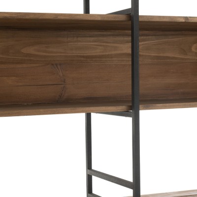 Recycled wood/metal shelf L 2