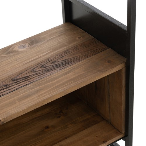 Estante de madera/metal reciclado L