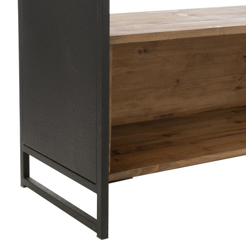 Mensola in legno riciclato/metallo L