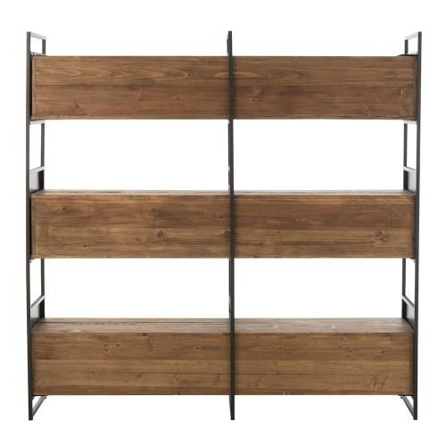 Estante de madera/metal reciclado L