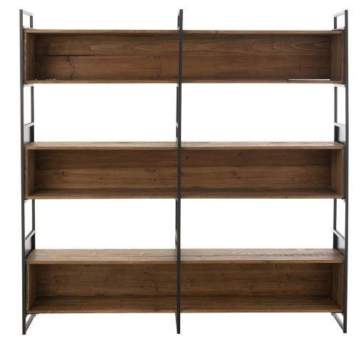 Rek van gerecycled hout/metaal L