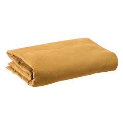 Dekbedovertrek Stonewashed Zeff oker Vivaraise