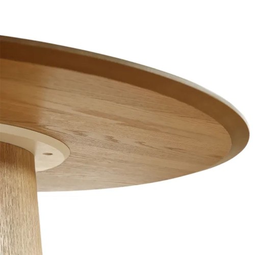 Tavolo da pranzo Polen D120 cm impiallacciato in rovere