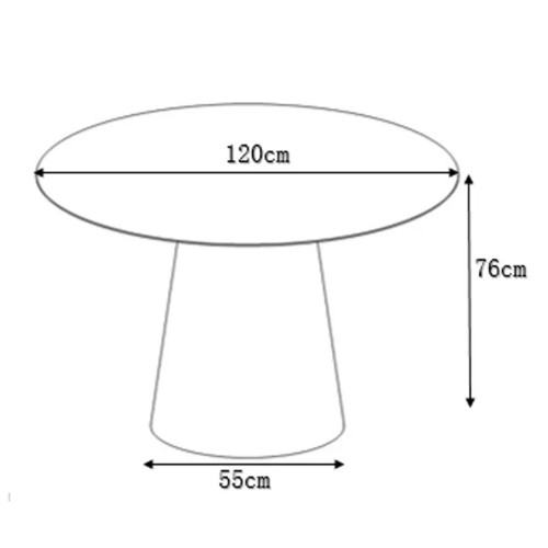 Eiken fineer eettafel Polen D120 cm