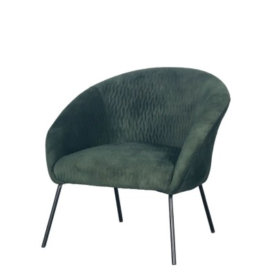 Fauteuil Marco en velours vert bouteille 2