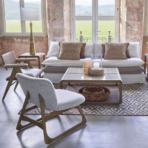 Zwart-witte LINA fauteuil