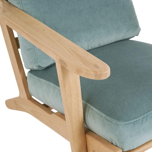 JULES velvet armchair - Celadon blue