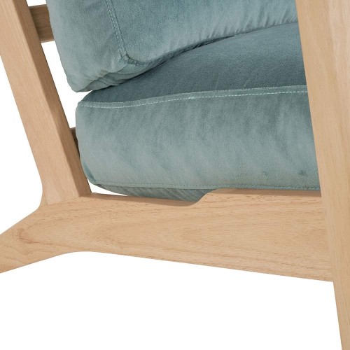 Sillón de terciopelo JULES - Azul celadón