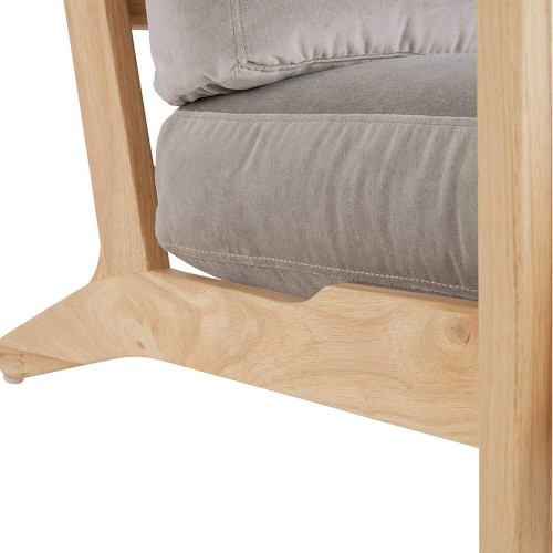 JULES fluwelen fauteuil - Parelgrijs