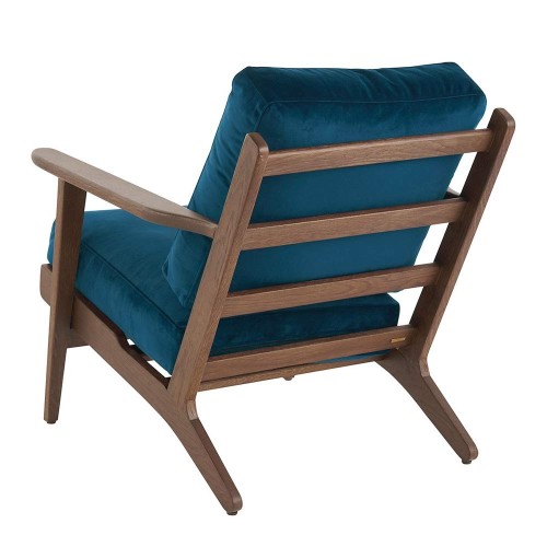 JULES fluwelen fauteuil - Middernachtblauw