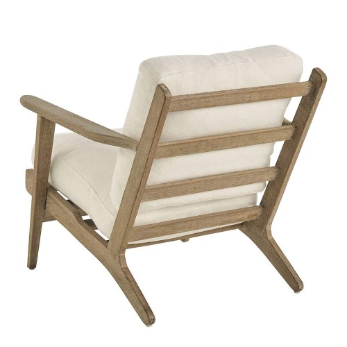 JULES armchair in cotton and linen - Ecru