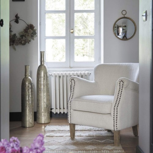 CLAUDE curly armchair - Cream