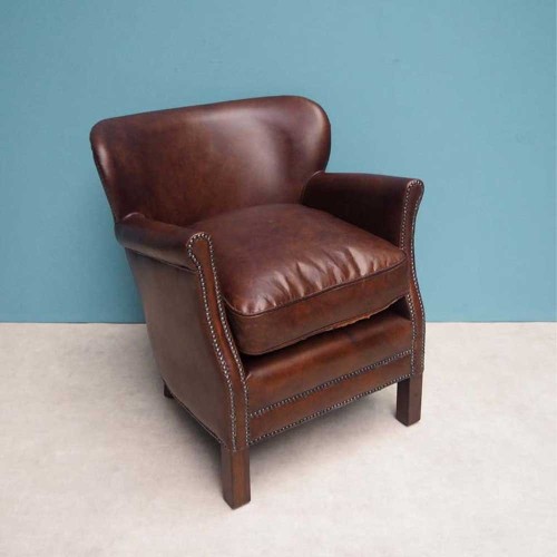 Fauteuil marron Turner